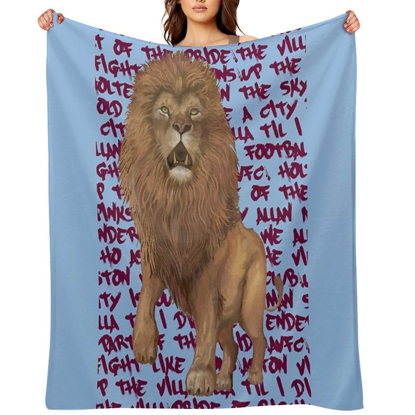 Rampant Lion AVFC Throw Blanket