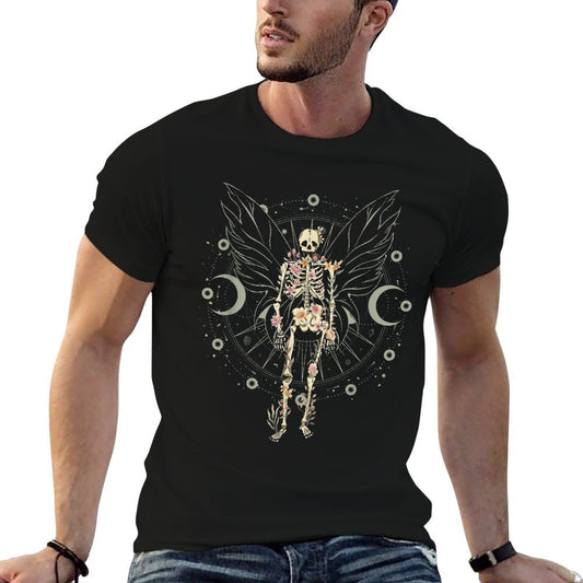 Fairy Grunge Fairycore Aesthetic Butterfly Skeleton Gothic Fade-proof Color T-Shirt