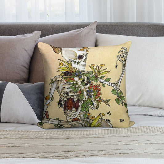 Bones And Botany Soft Shrink-Resistant Throw Pillow