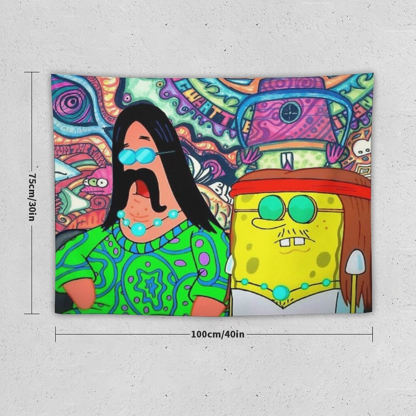 Hippie Spongebob Tapestry