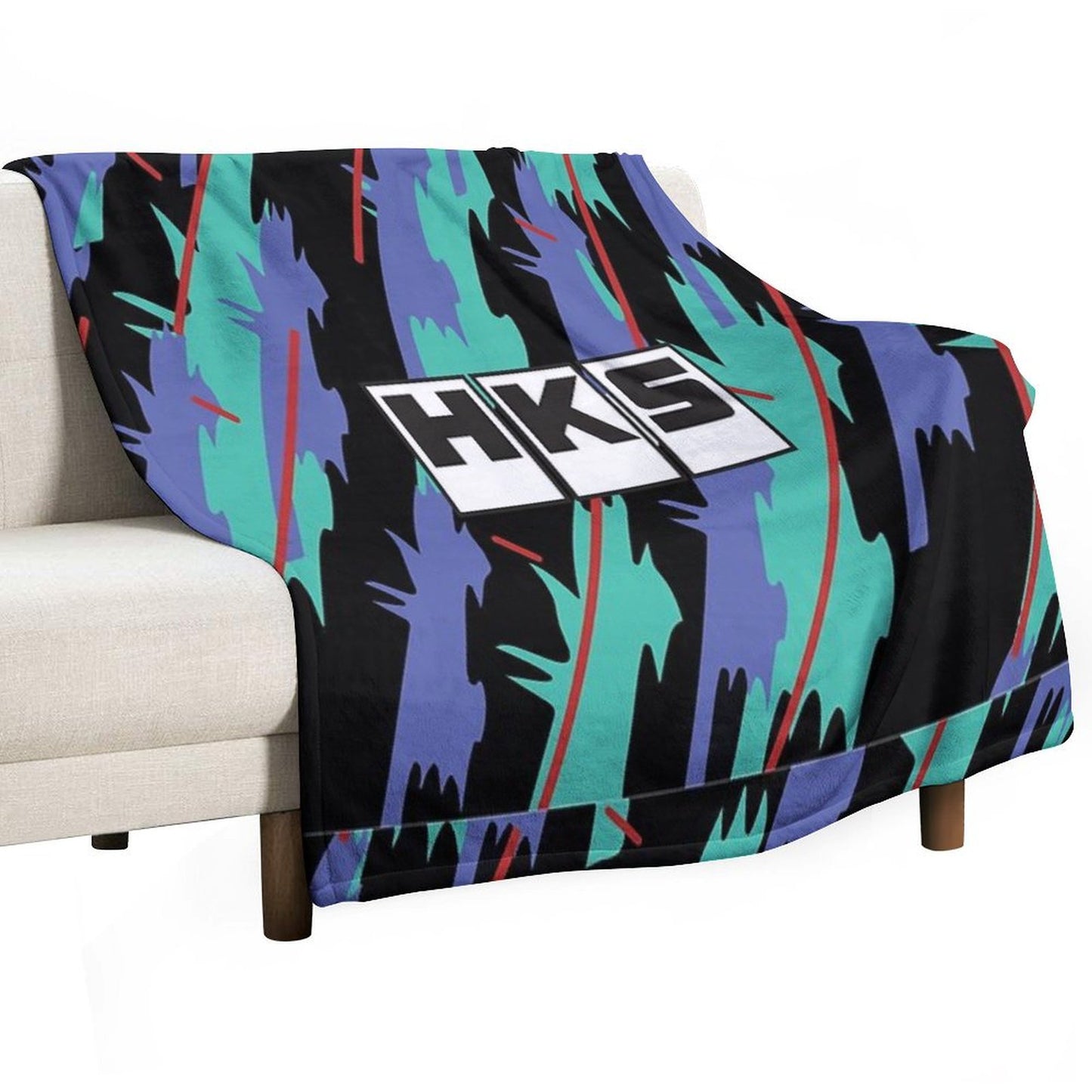 HKS Retro Pattern Throw Blanket