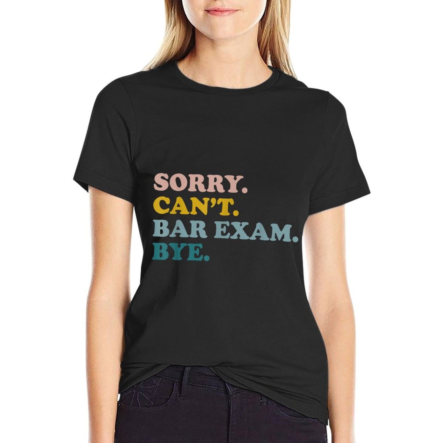 Funny Future Lawyer Sorry Can't Bar Exam Bye Retro T-Shirt