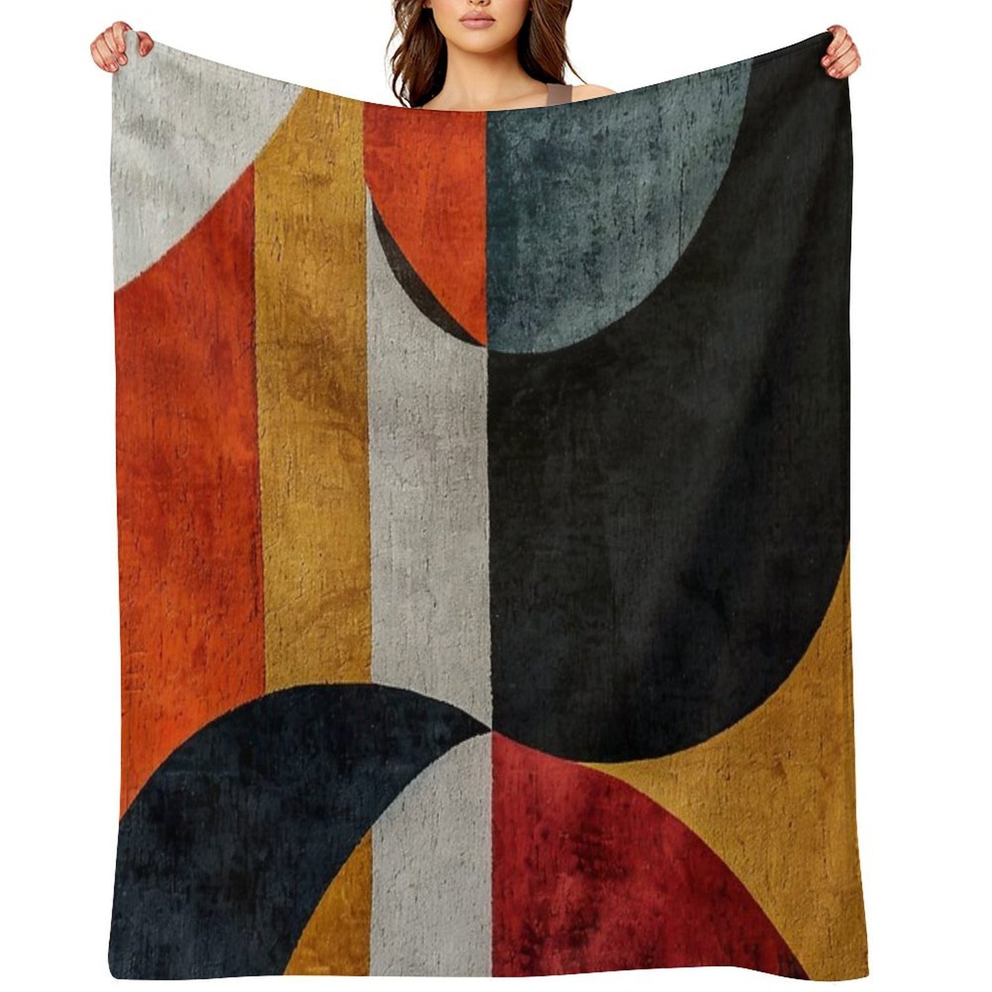 Geometric Shapes Throw Blanket