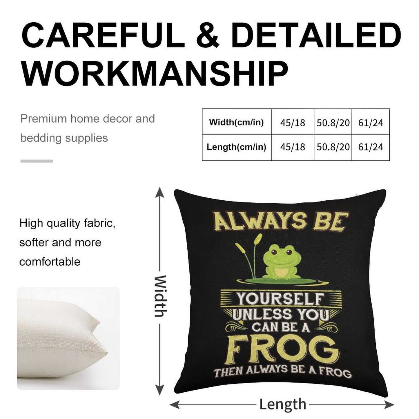 Always Be Yourself Unless You Can Be A Frog Gift Linen Throw Pillow Cover
