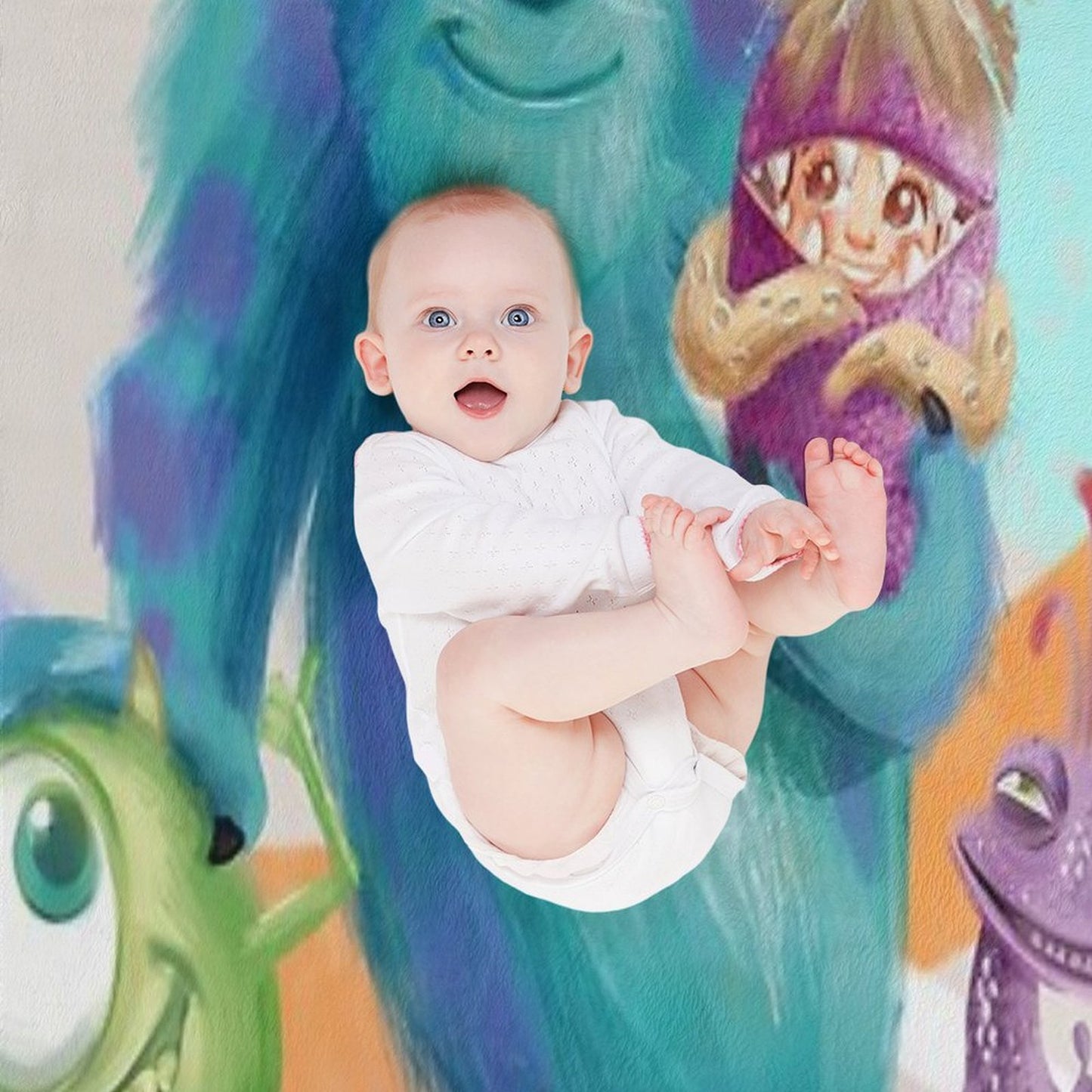 Monsters Inc Fanart Throw Blanket