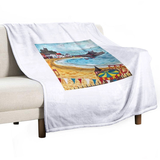 Viking Bay, Broadstairs, Kent Throw Blanket