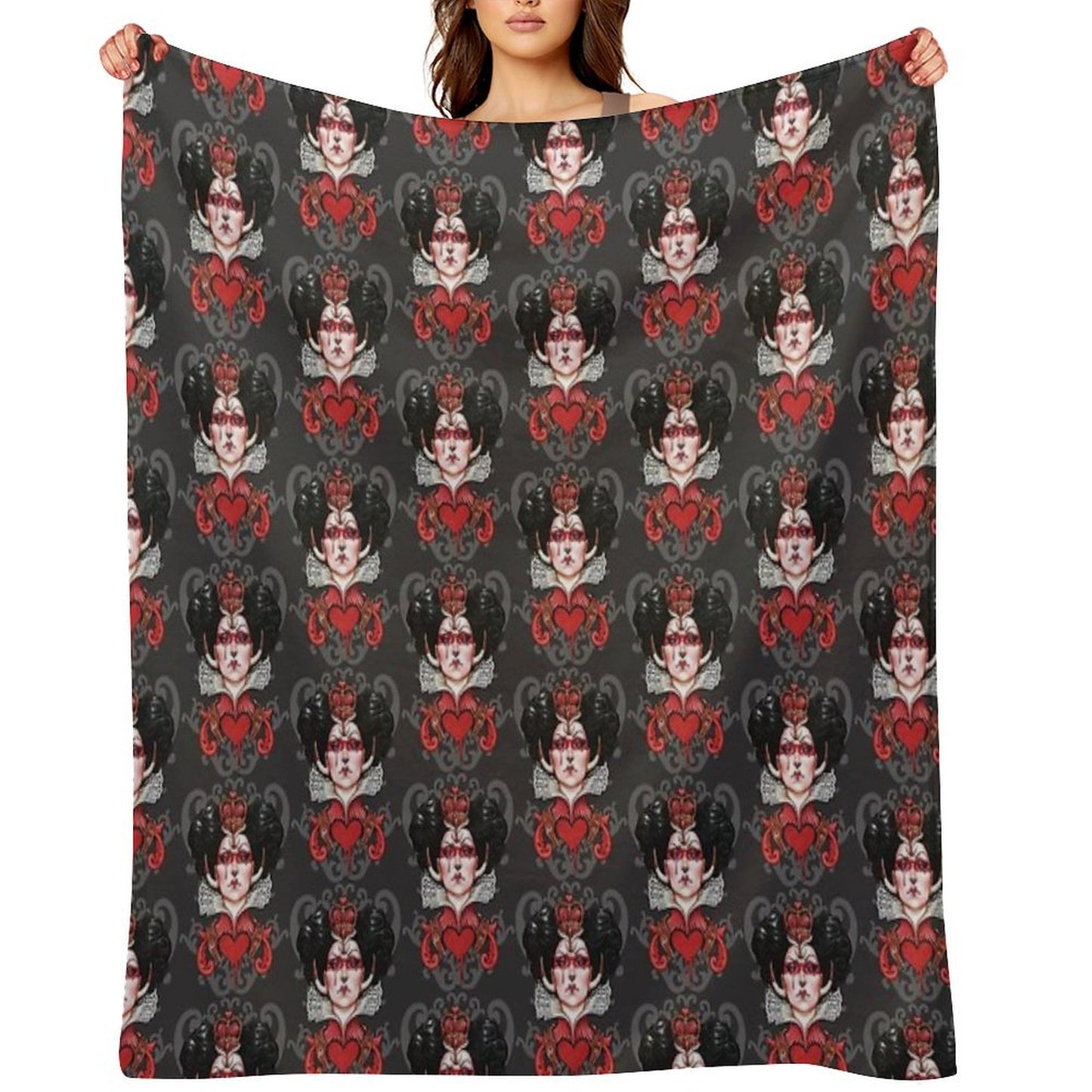 Queen of Hearts Throw Blanket