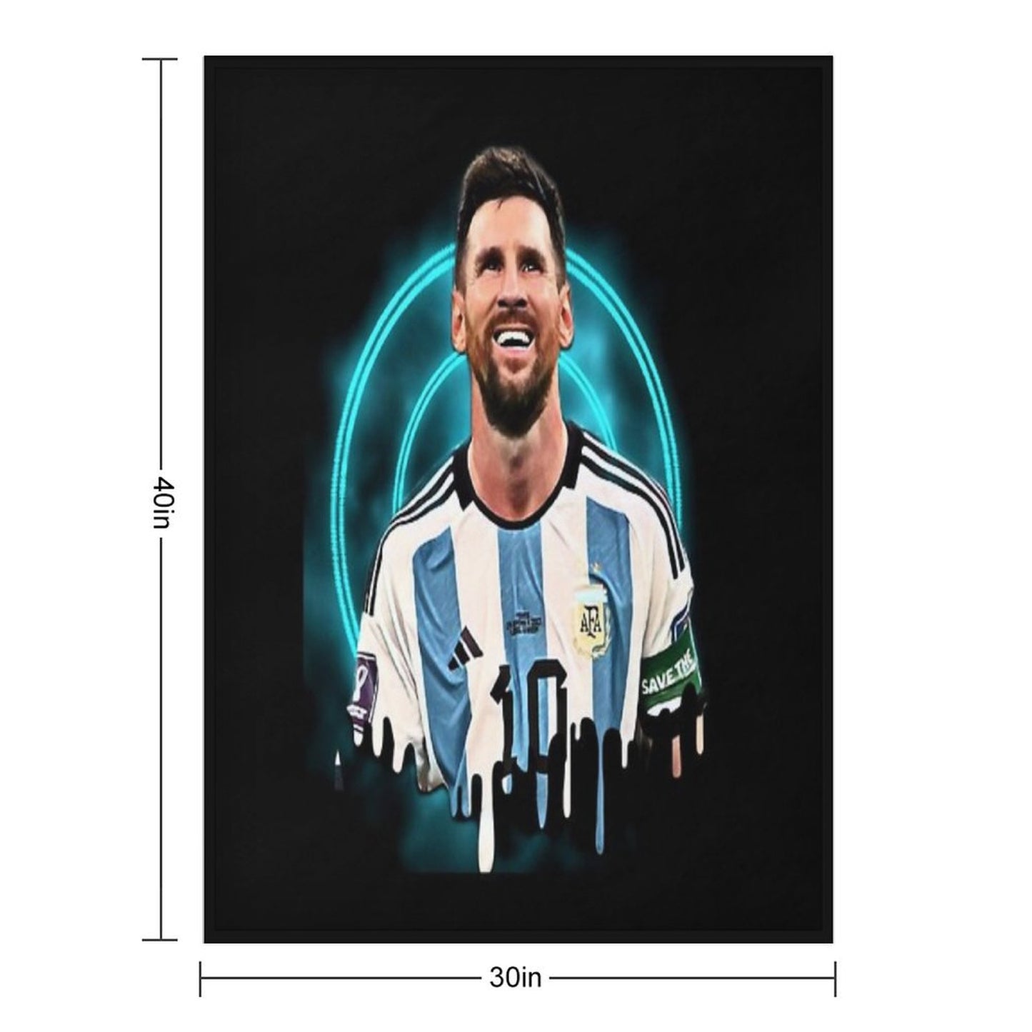 Lionel Messi Throw Blanket