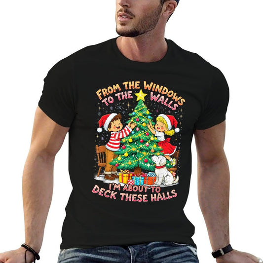 from The Windows to Walls Deck These Halls Christmas Graphic-printed T-Shirt