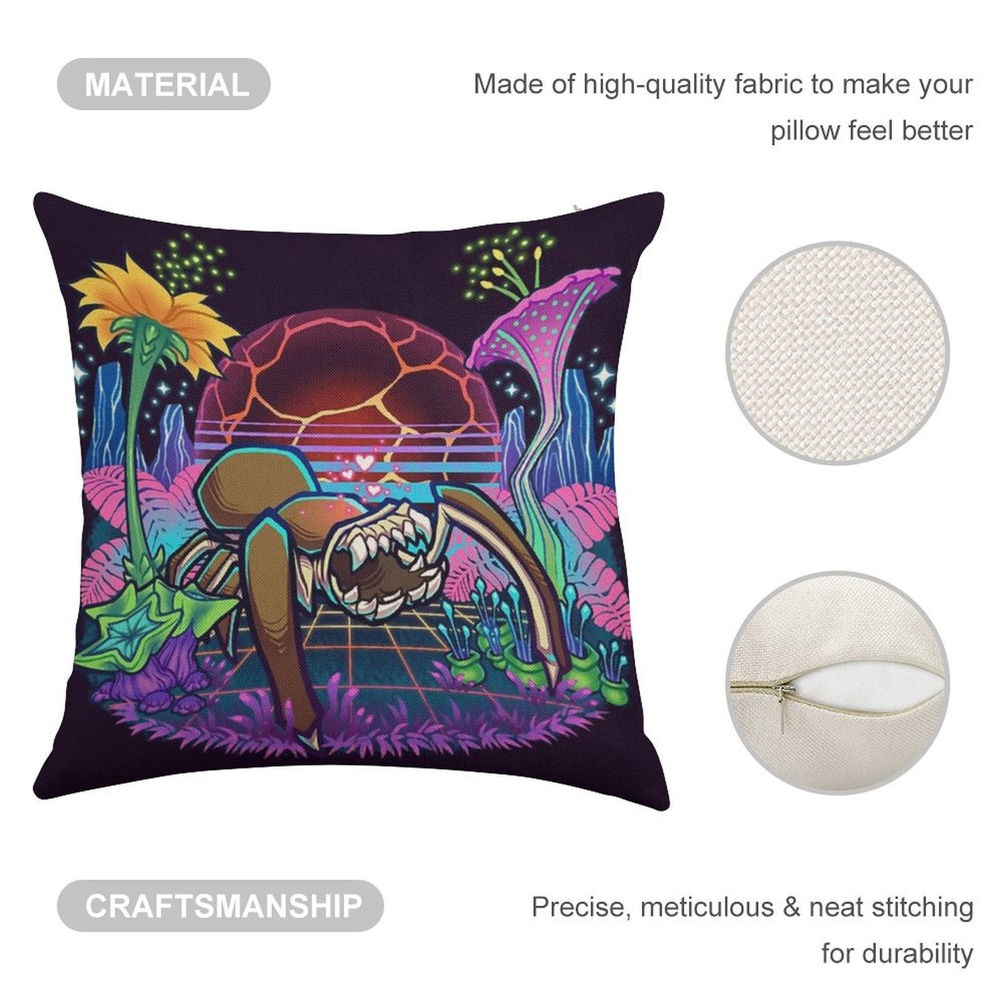 Believe In Steeve Linen Throw Pillow Cover