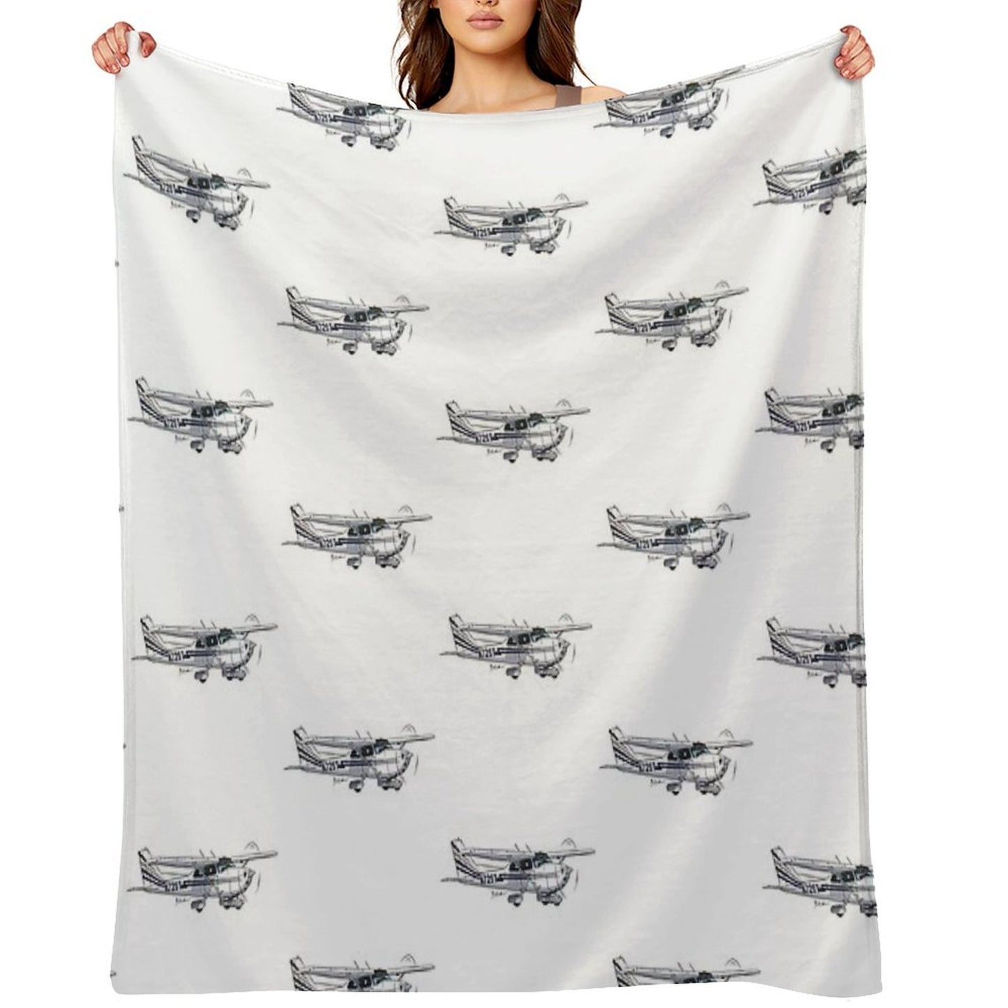Cessna 172 N72ST Throw Blanket