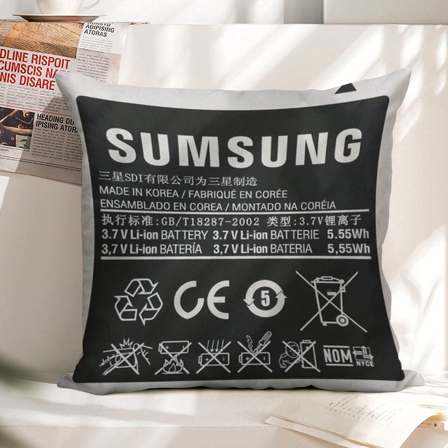 Forbidden Pillow Linen Throw Pillow Cover
