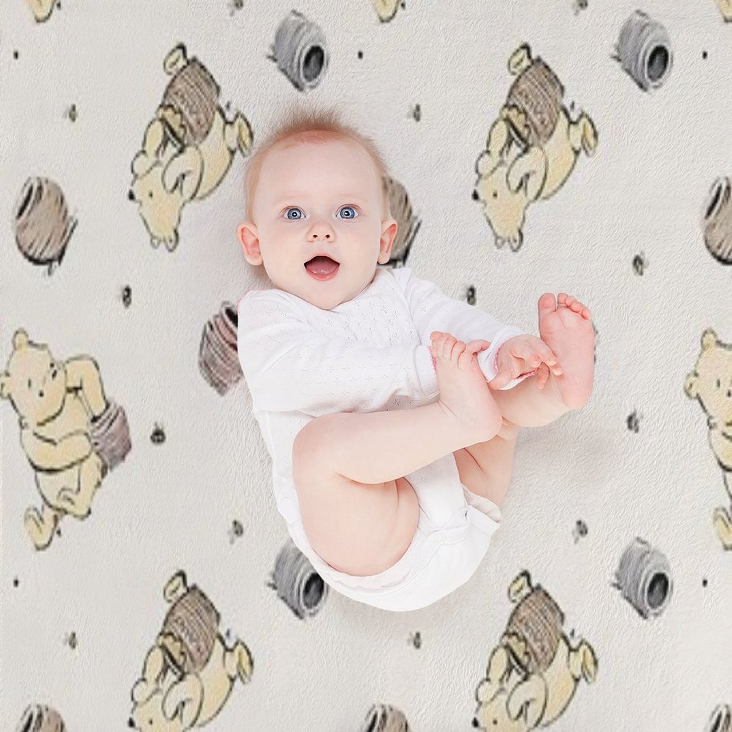 Vintage Pooh Throw Blanket