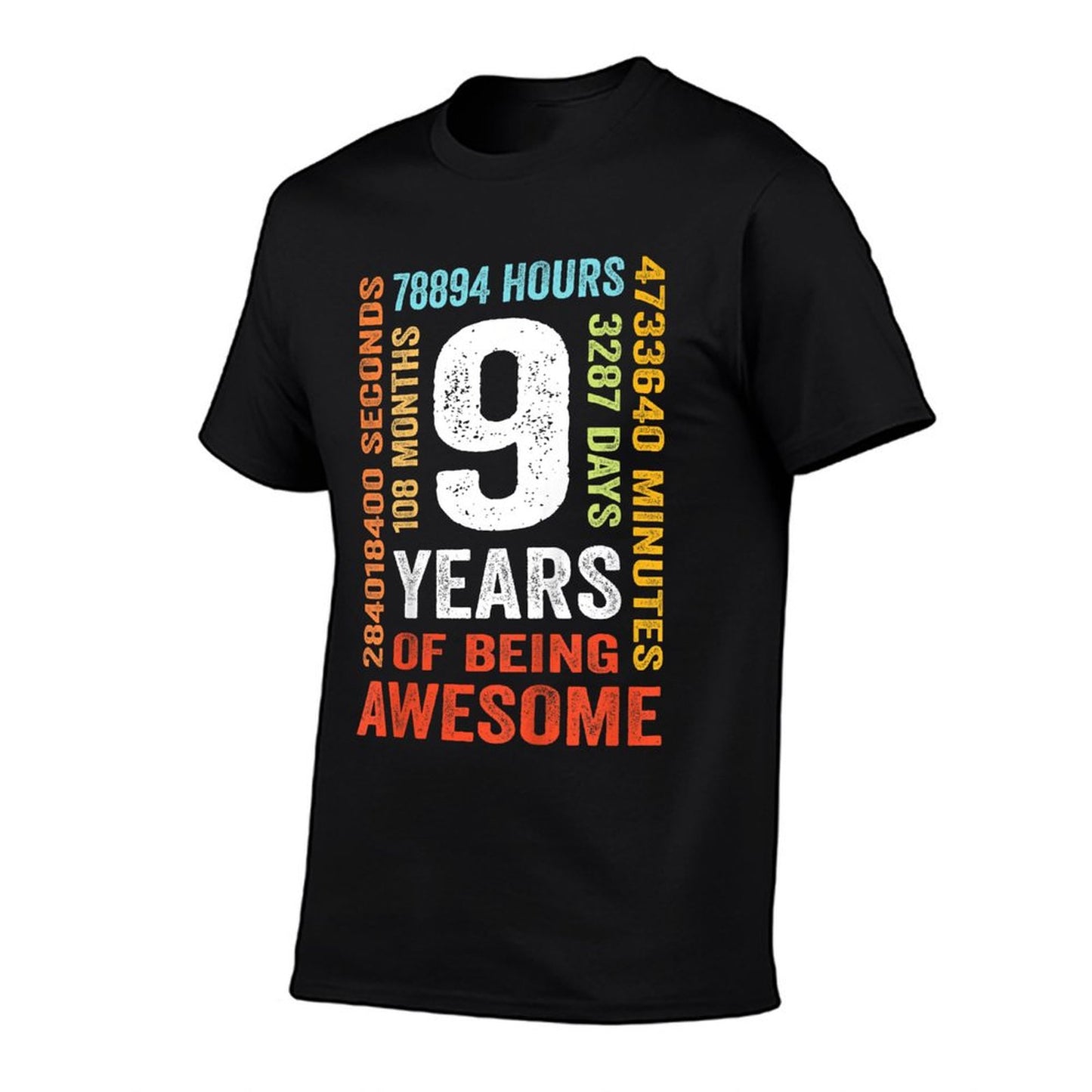 9th Birthday 9 Years Old Vintage Retro 108 Months T-Shirt
