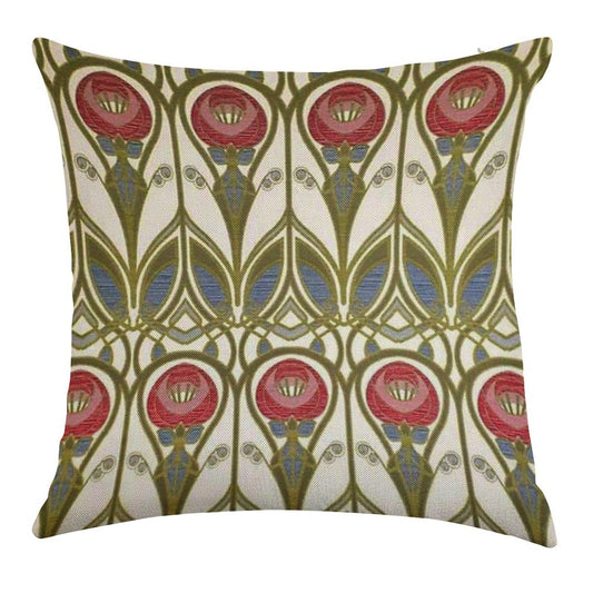Charles Rennie Mackintosh Design Linen Throw Pillow Cover