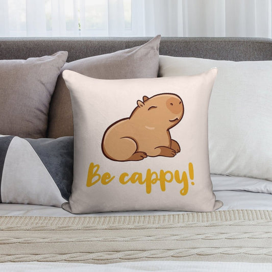 Cute Capybara, Be Cappy! Like A Capybara, Capy Soft Anti-Pilling Throw Pillow