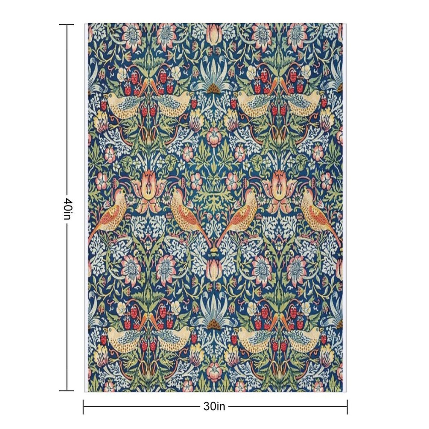 Strawberry Thief Throw Blanket