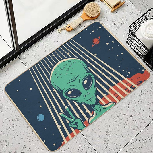 Good Things Come To Those Who Wait Alien Message Bath Mat
