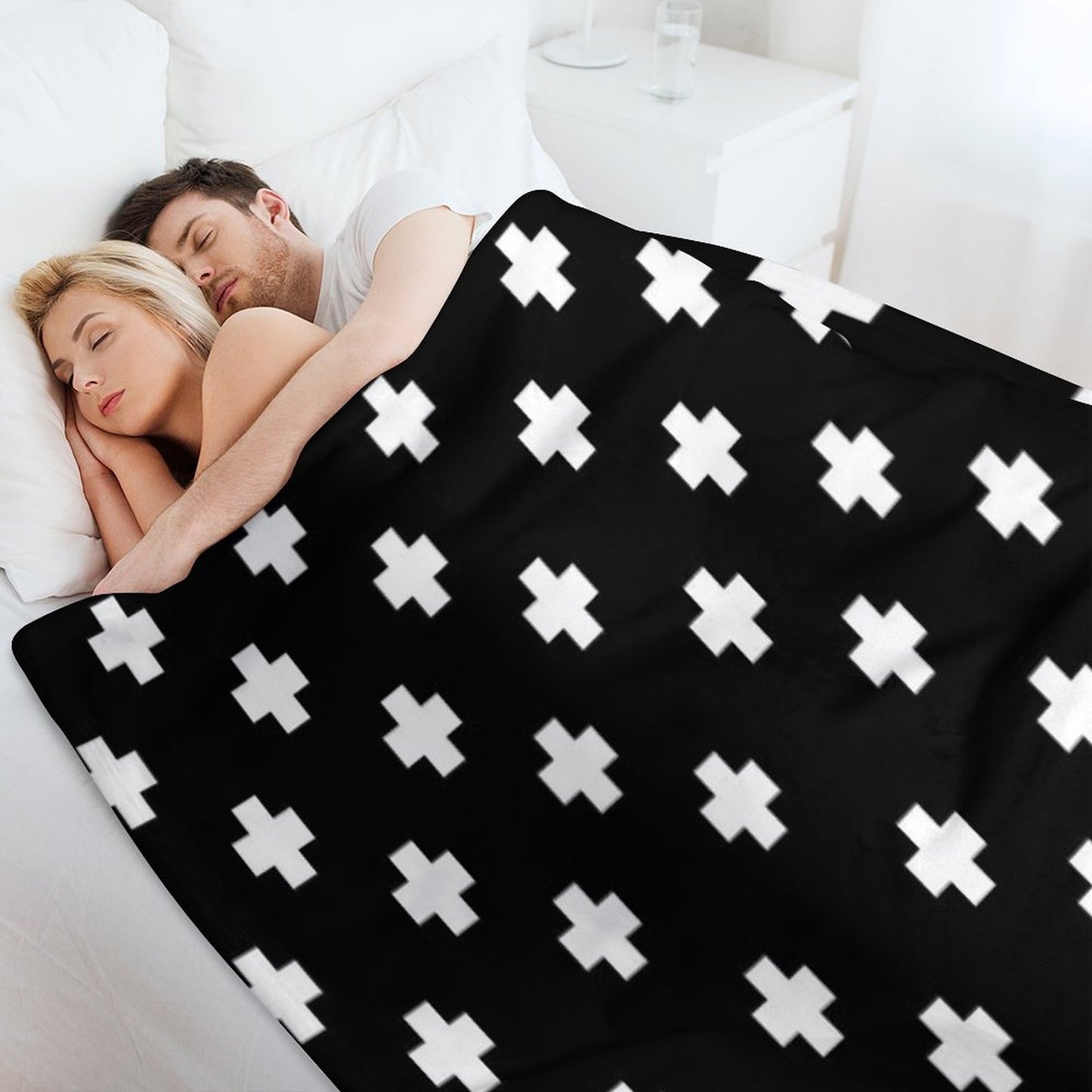 Swiss Cross Pattern Throw Blanket