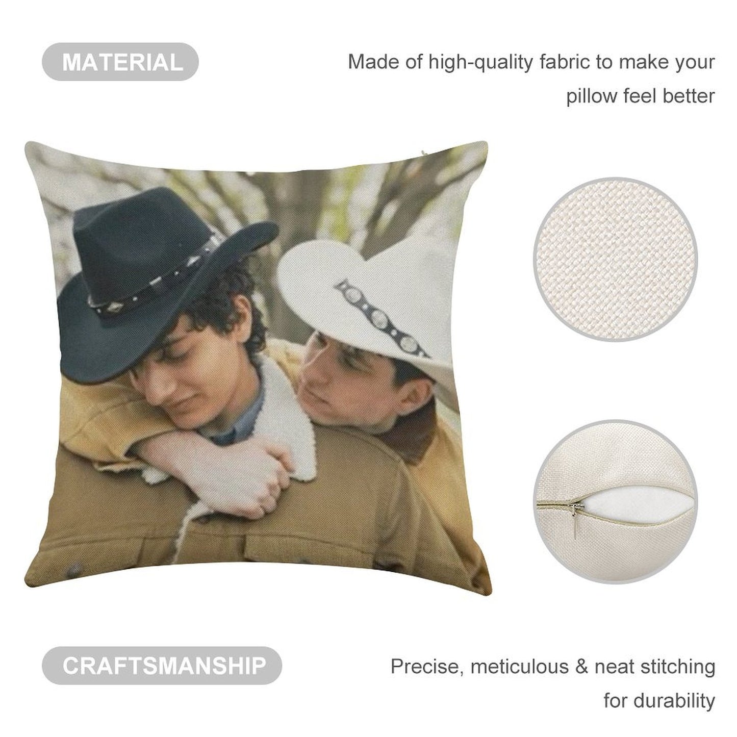 Slushy Noobz Brokeback Mountain Linen Throw Pillow Cover