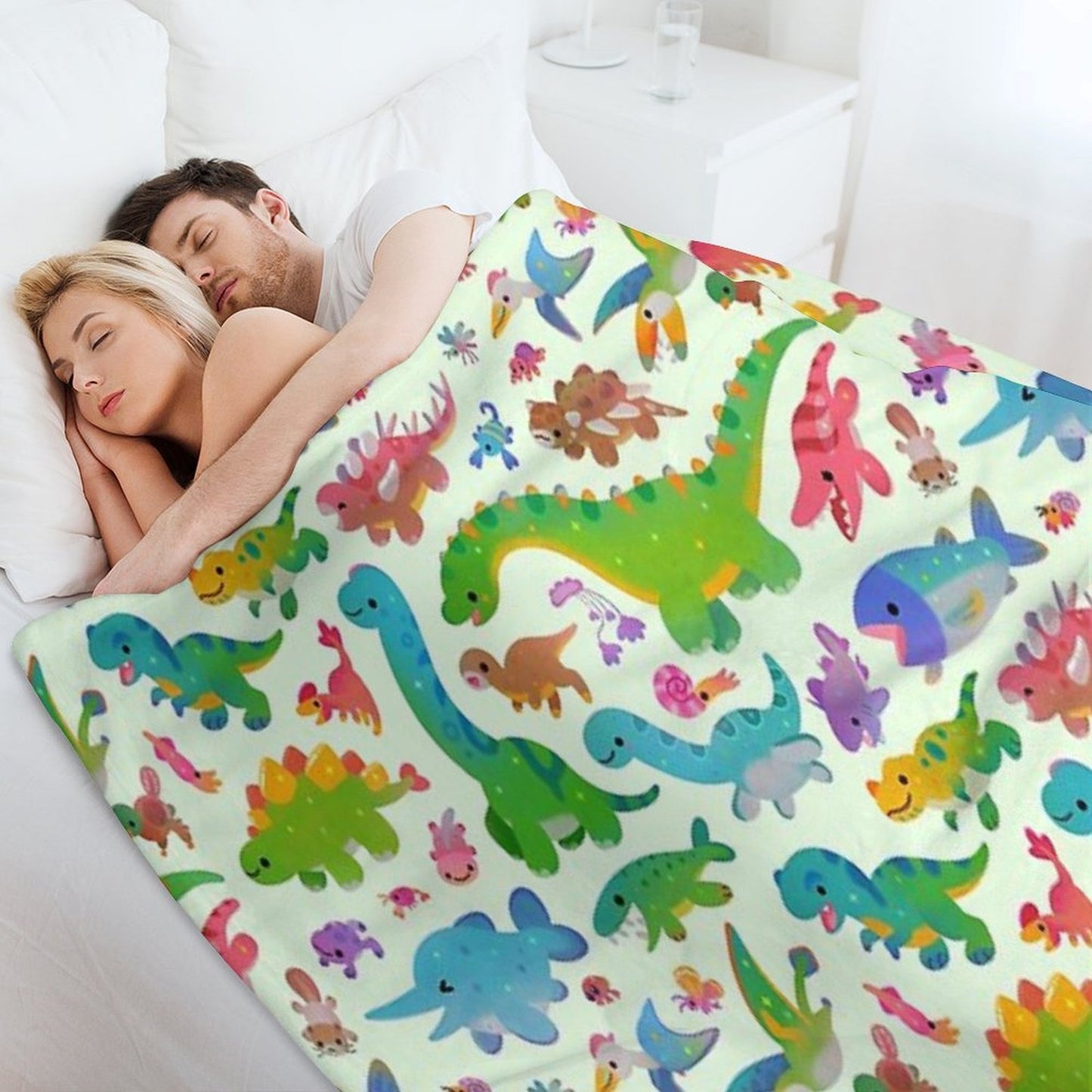 Jurassic Baby - Pastel Throw Blanket