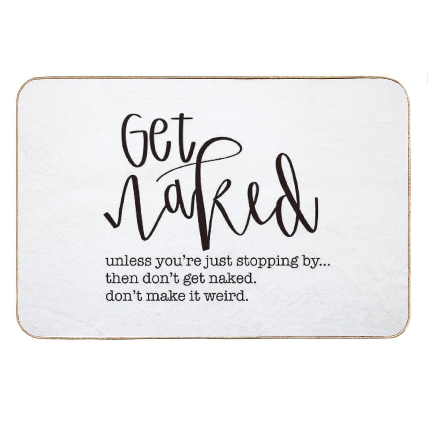 Get Naked Plain Bathroom Decor Bath Mat