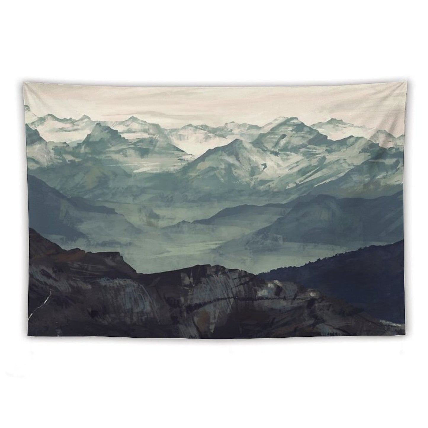 Mountain Fog Tapestry
