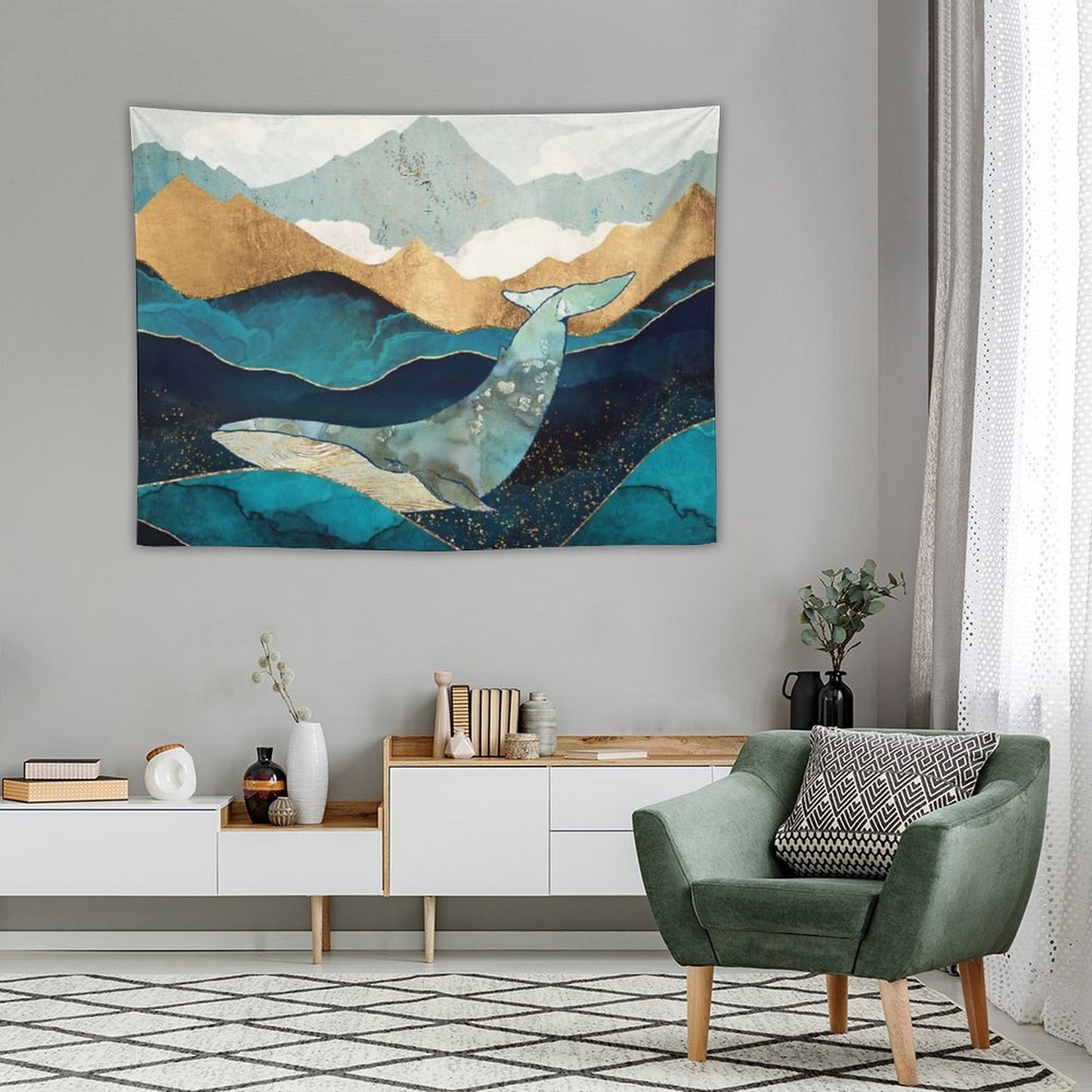 Blue Whale Tapestry