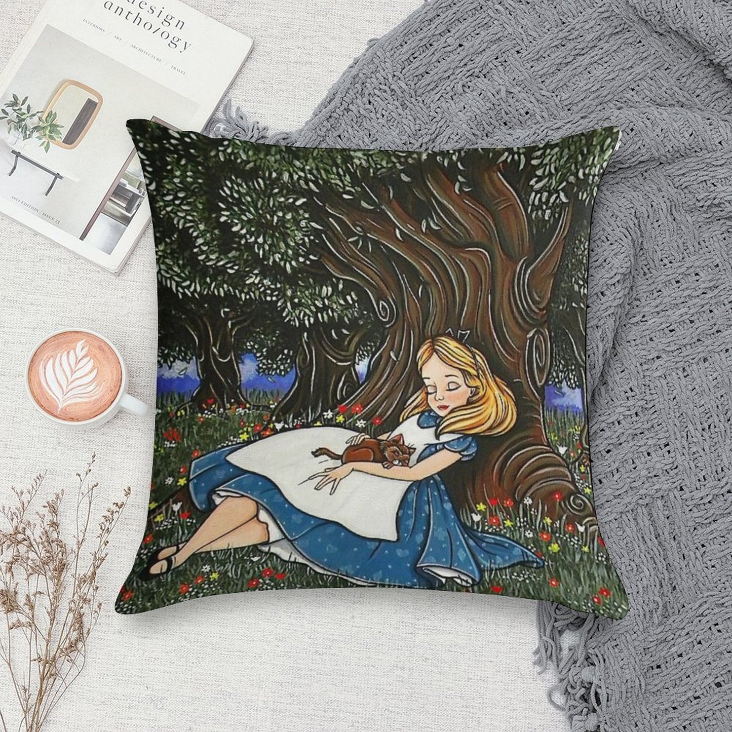 - Alice #2 - Soft Easy Maintenance Throw Pillow