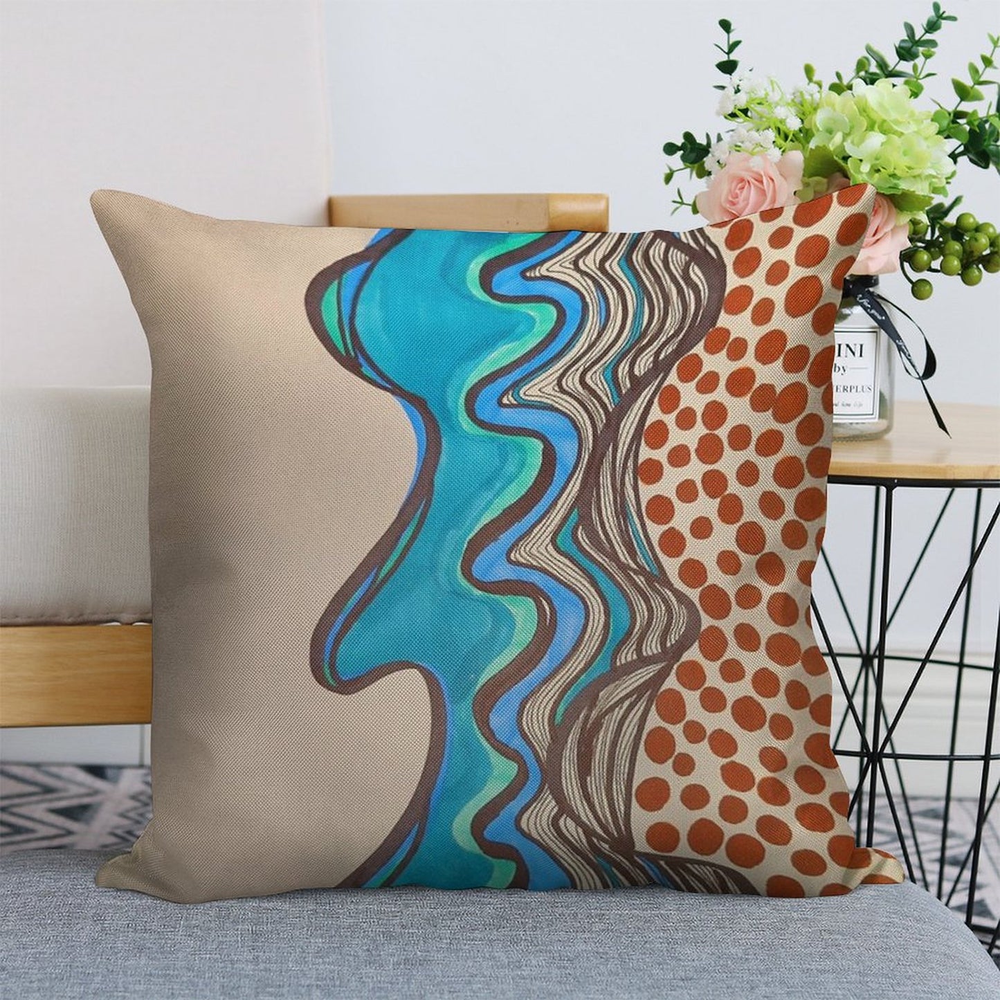 Saltwater Dreaming Linen Throw Pillow Cover