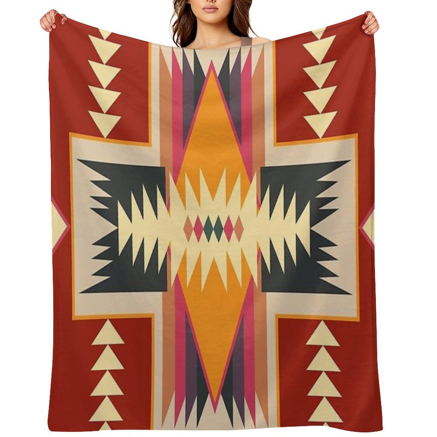 Navajo Design Eight Throw Blanket
