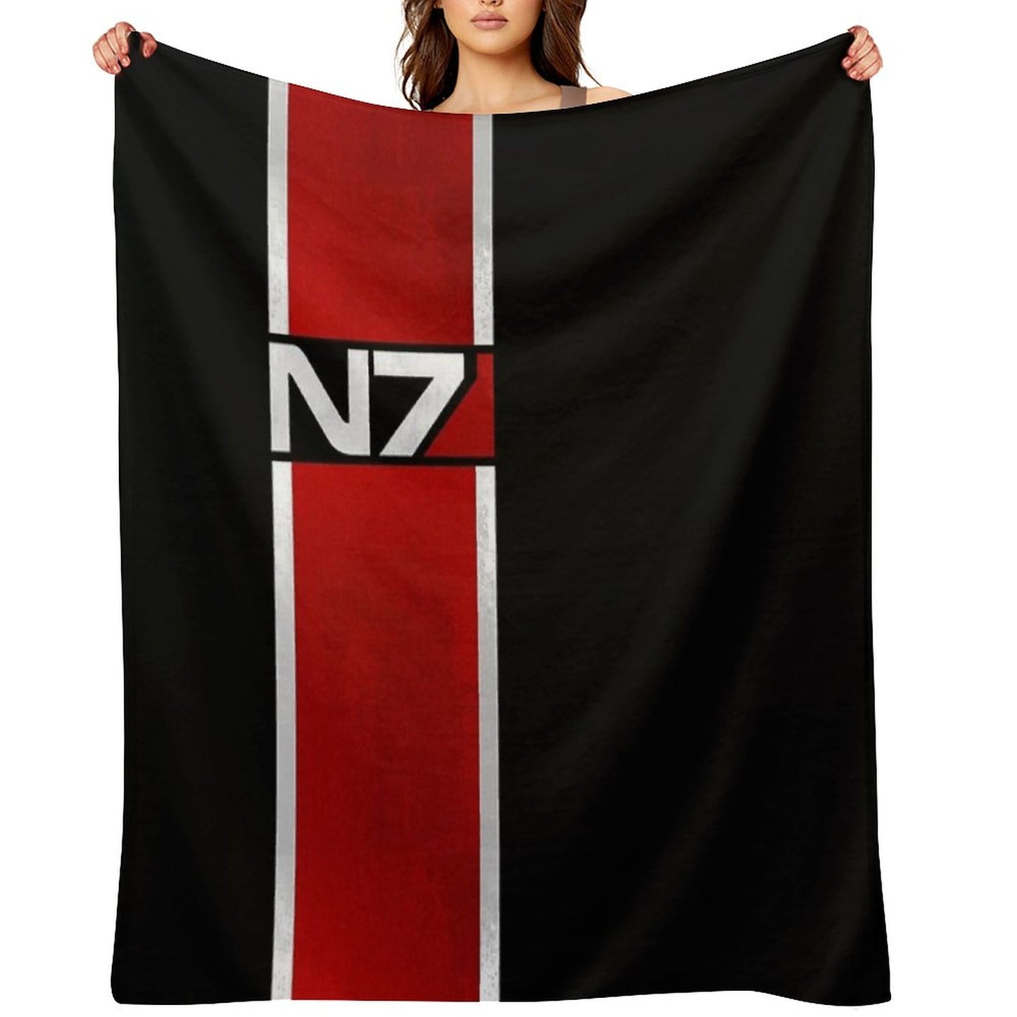 Mass Effect Vertical N7 Throw Blanket