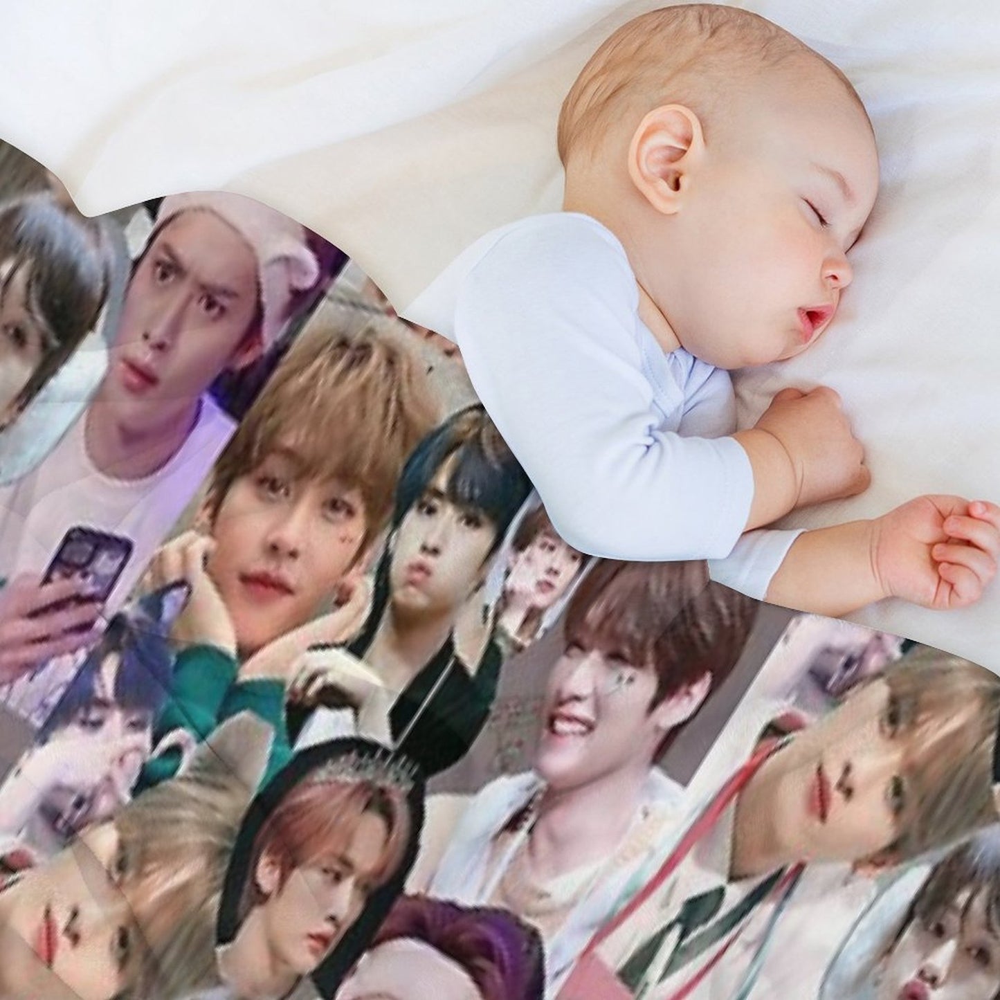 Lee Know Collage Throw Blanket