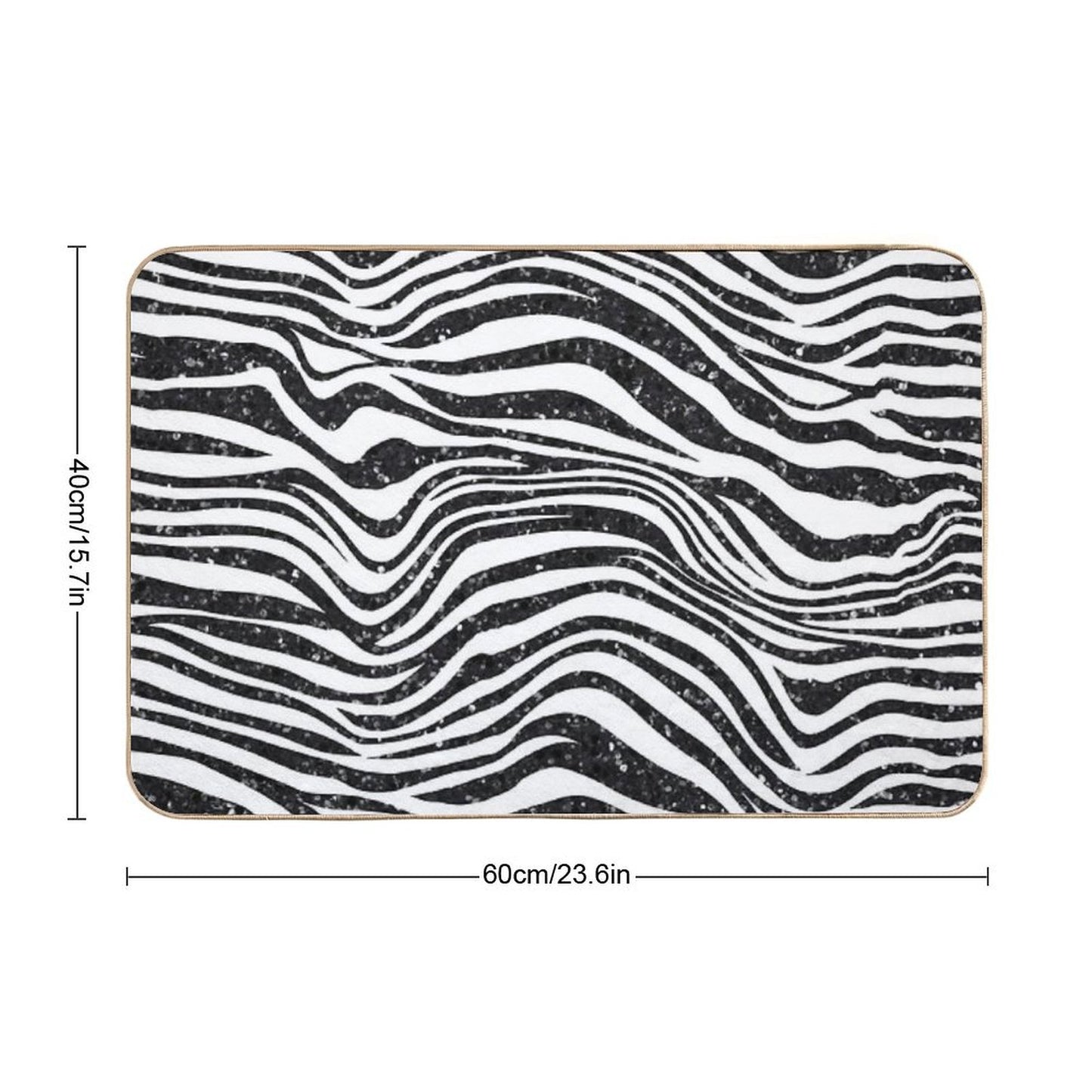 Glitter Zebra Bath Mat