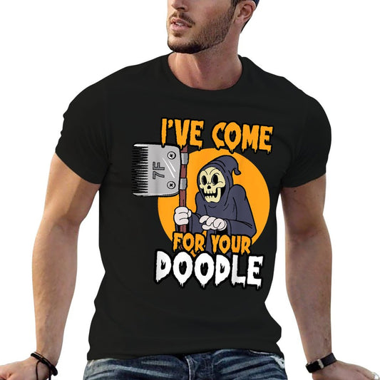 Funny Dog Groomer Brush Your Dog Grooming Reaper Halloween T-Shirt