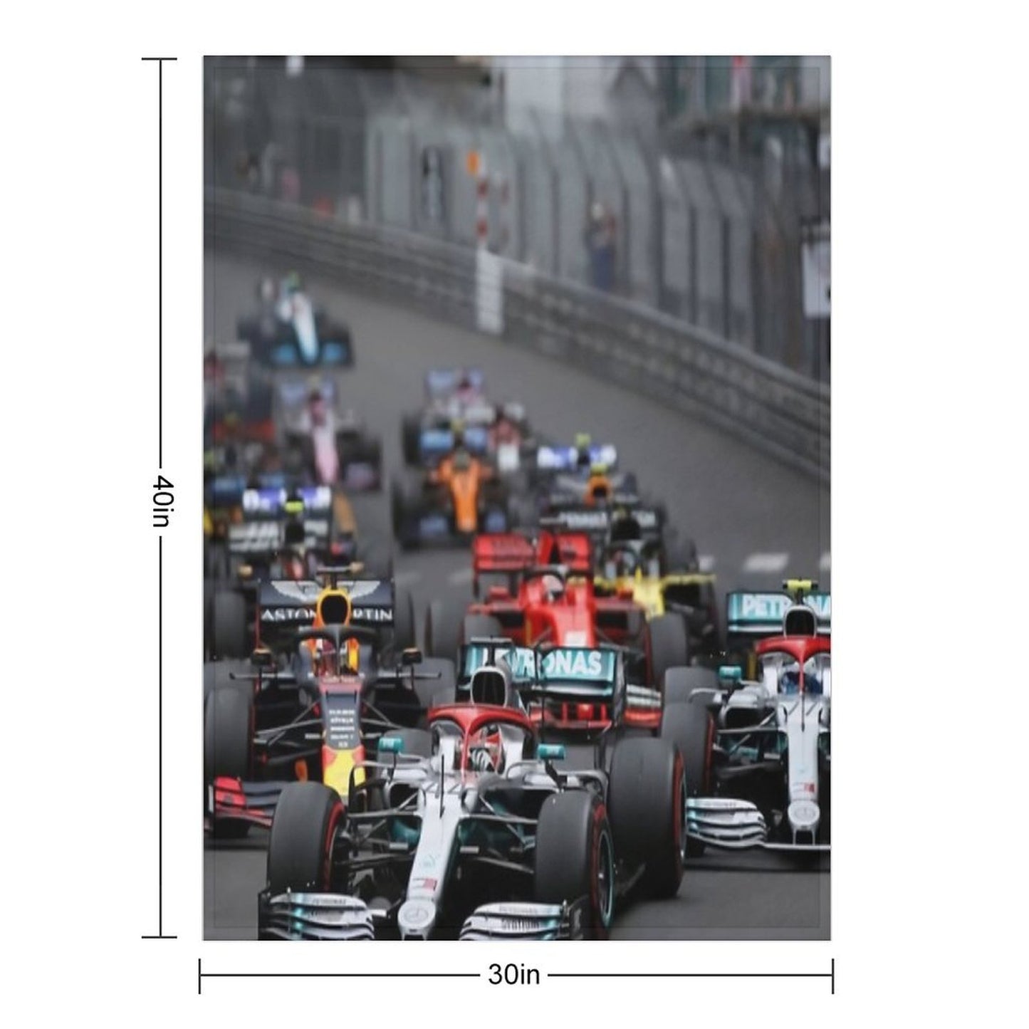 F1 Race Start Throw Blanket