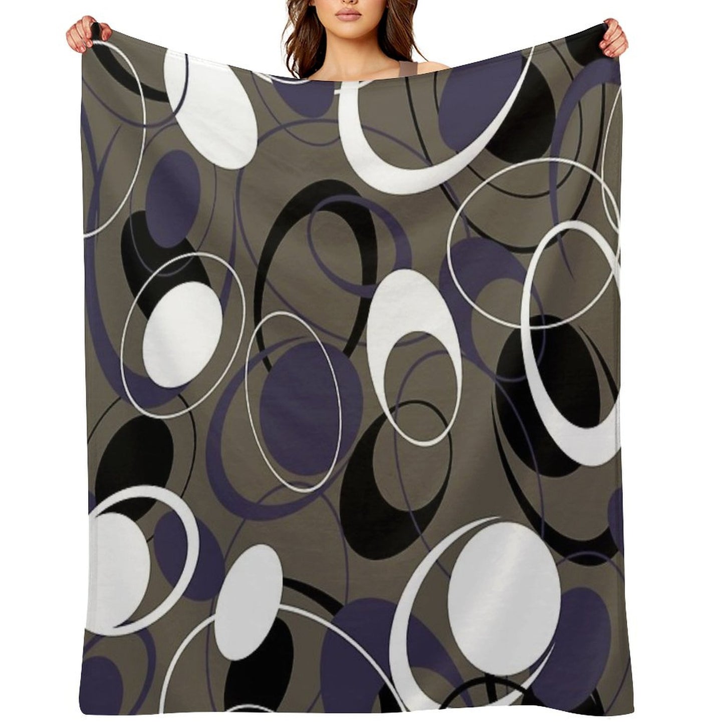 Retro 60s Ovals Throw Blanket