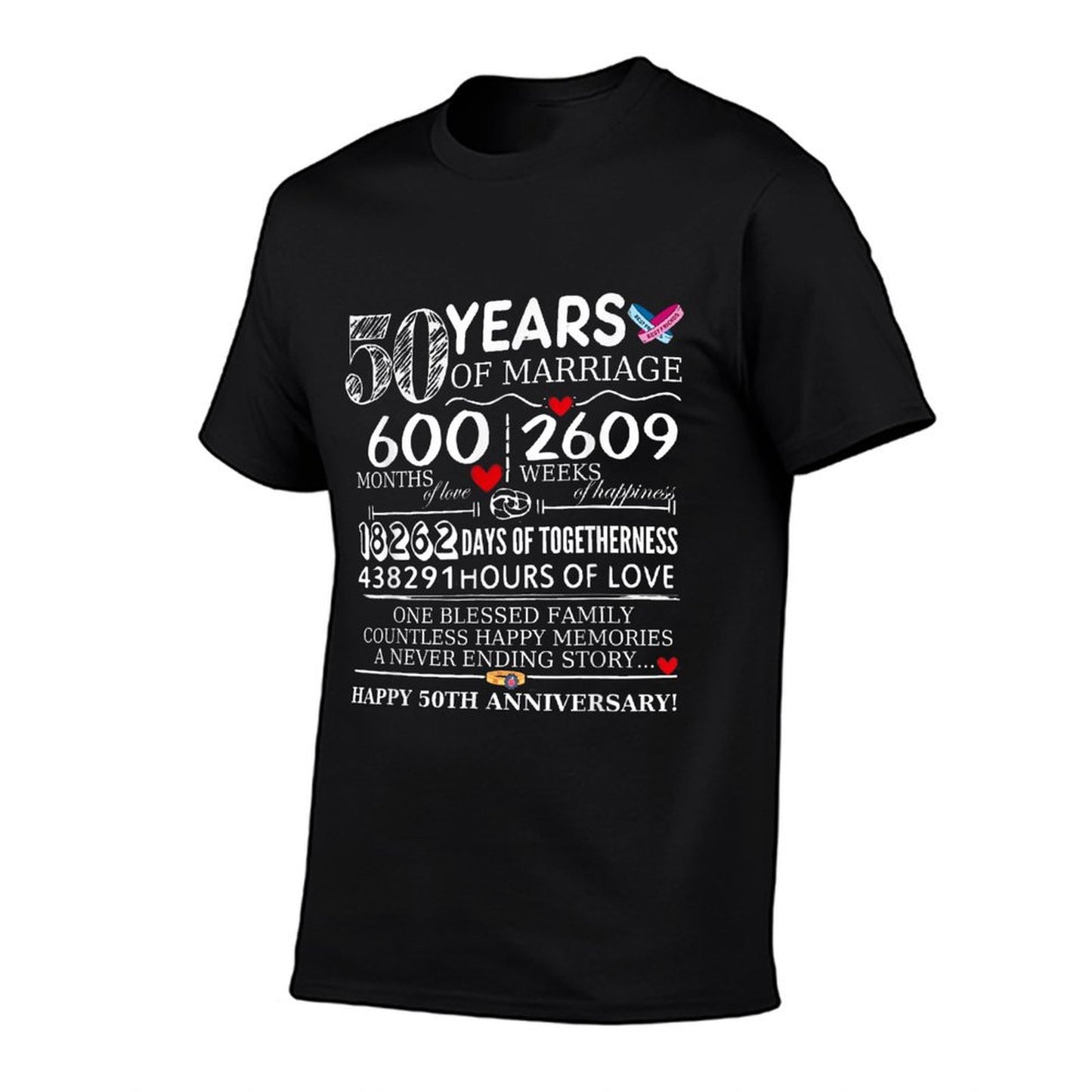 50 Years Of Marriage 50th Wedding Anniversary of Family T-Shirt