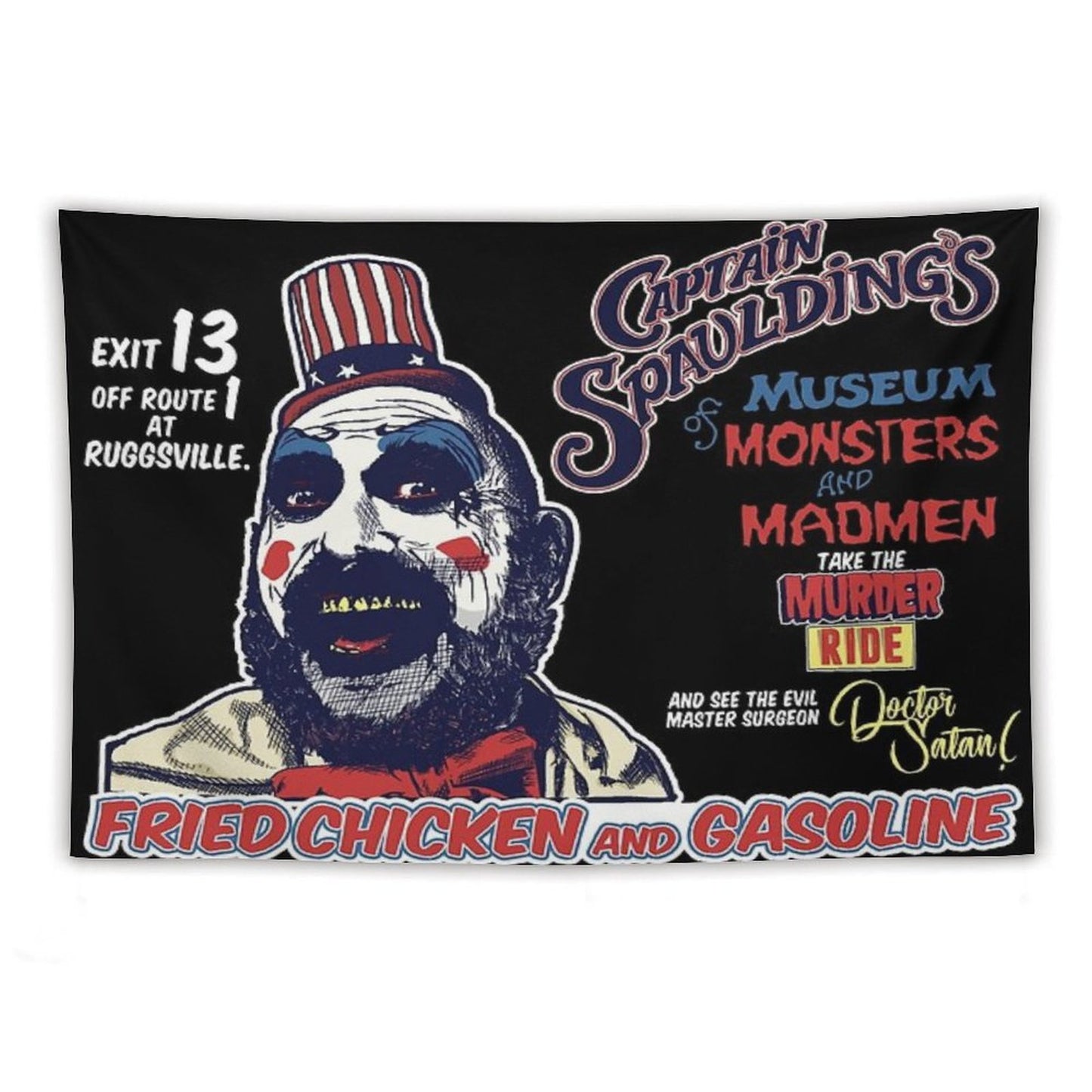 Captain Spaulding's Museum of Monsters And Madmen Tapestry
