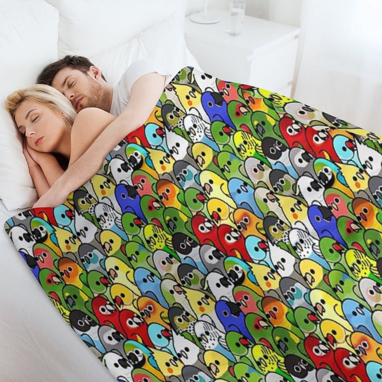 Too Many Birds! Bird Squad Classic Throw Blanket