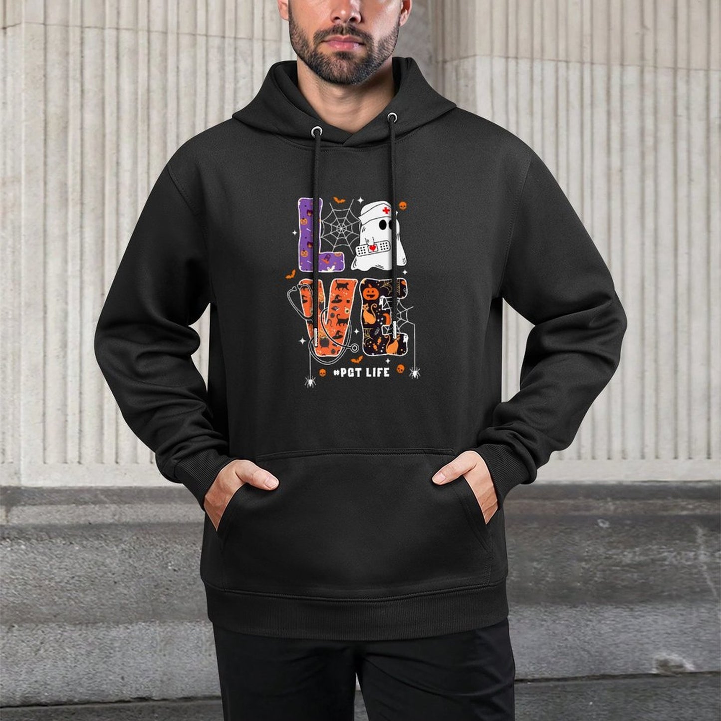 Love Patient Care Technician - PCT Nurse Life Halloween Customizable Surface Hoodie