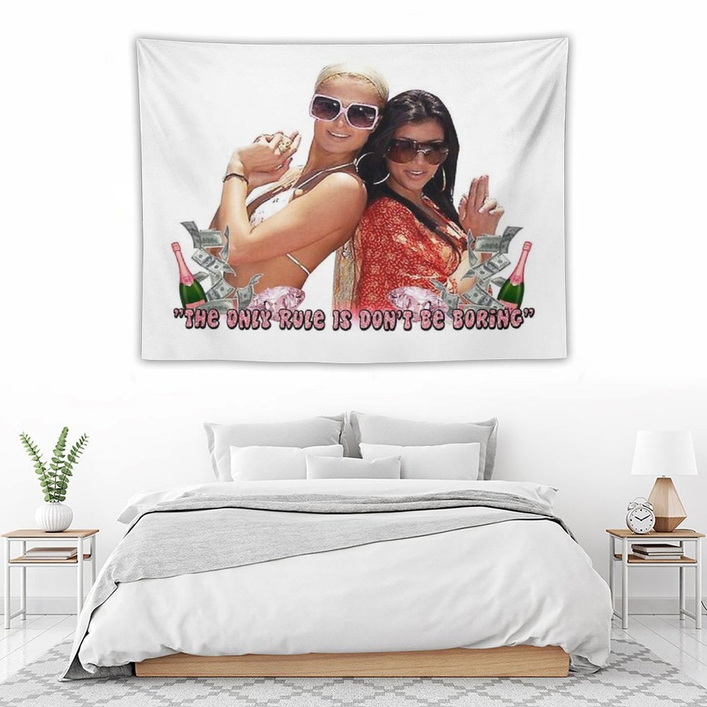 Paris Hilton & Kim Kardashian - Don't Be Boring Tapestry