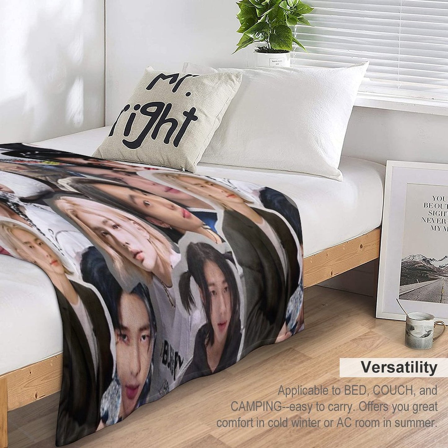 Hyunjin Collage Throw Blanket