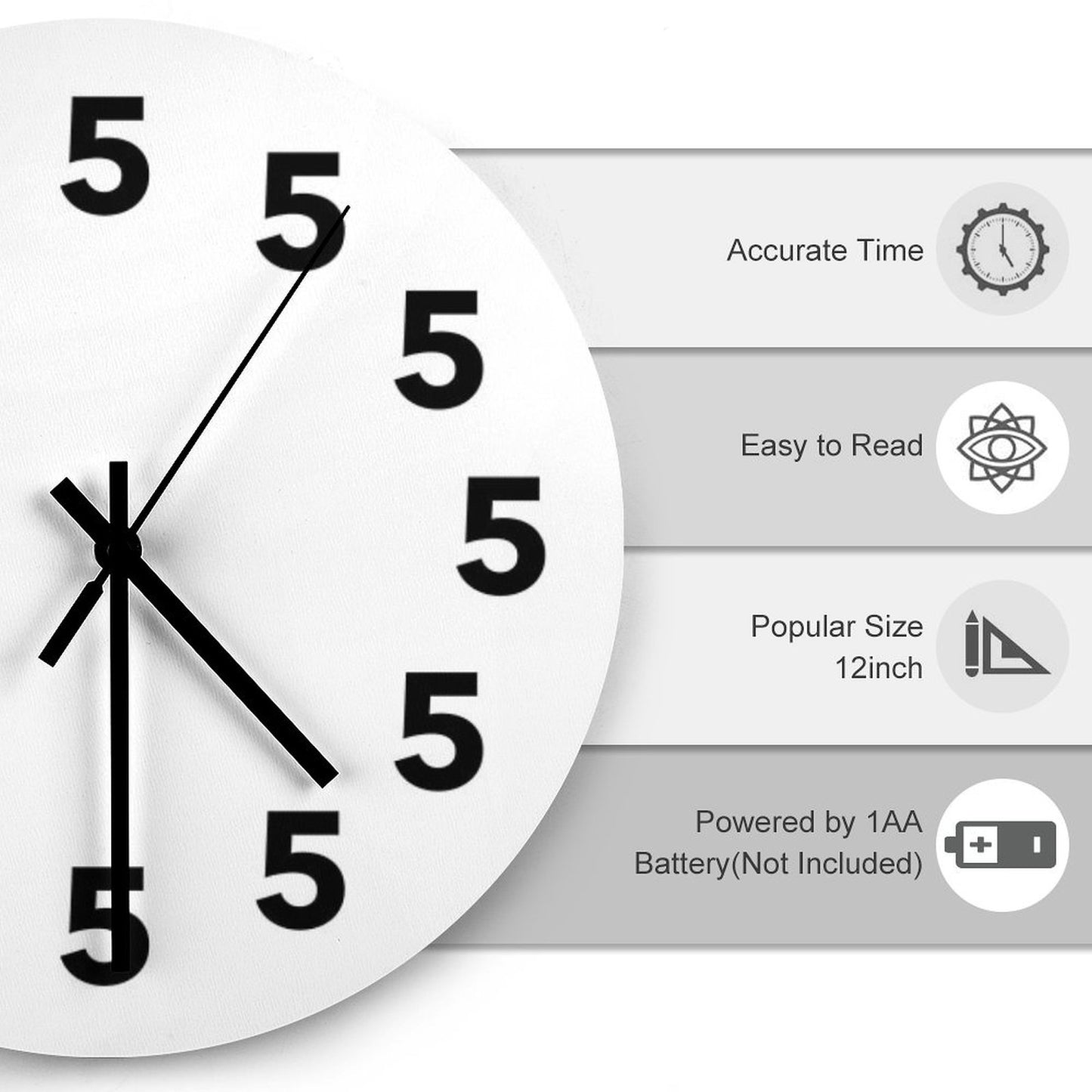 5 O'Clock (Somewhere) Clock Wall Clock