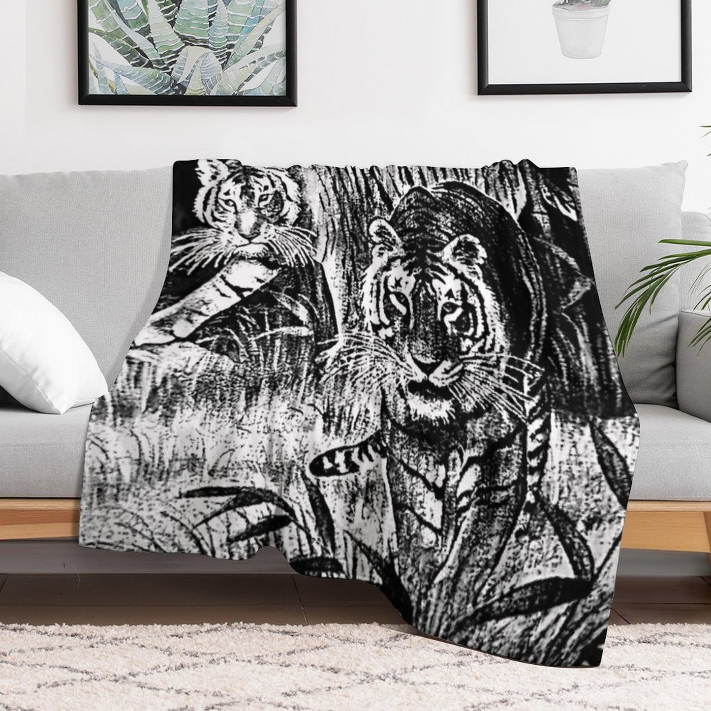 Cobija Del Tigre Mexican Blanket Tiger Meme Throw Blanket
