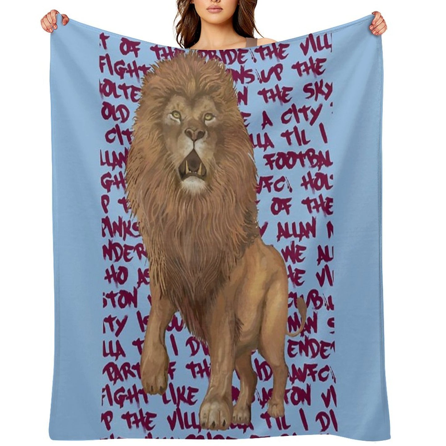 Rampant Lion AVFC Throw Blanket