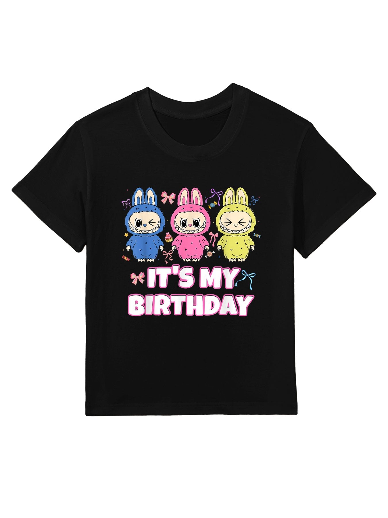 Kids Groovy It's My Birthday Girls Kidsns Labubu Bday Kids T-Shirt