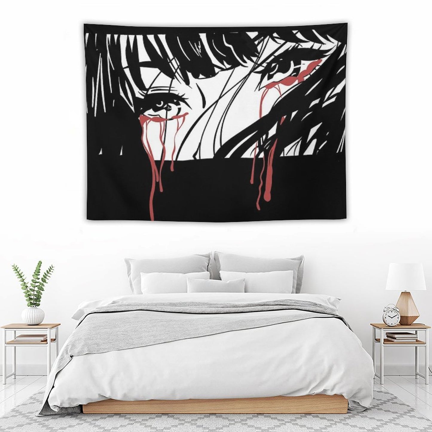 Crying Girl Tapestry