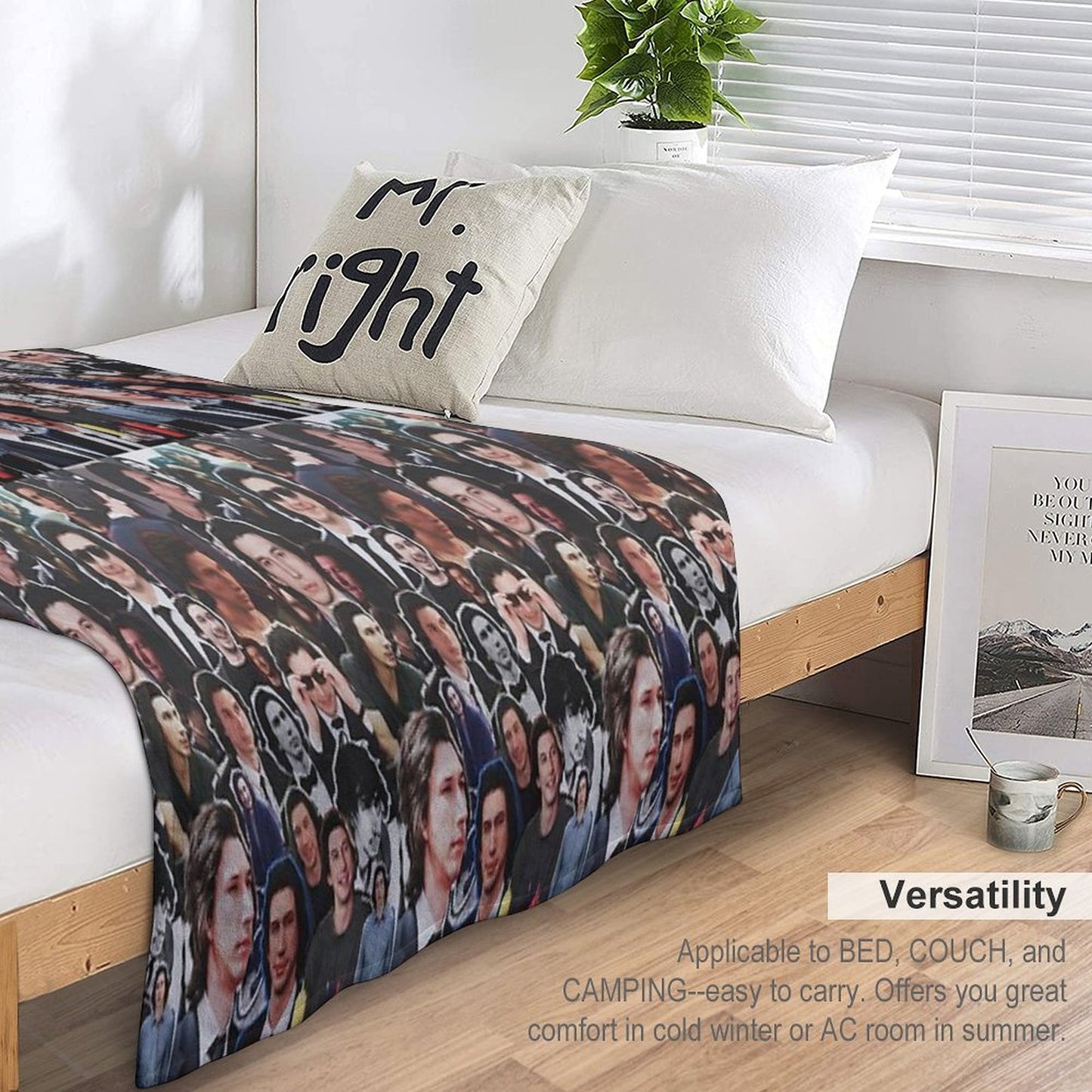 Assorted Adam Driver Collage Throw Blanket