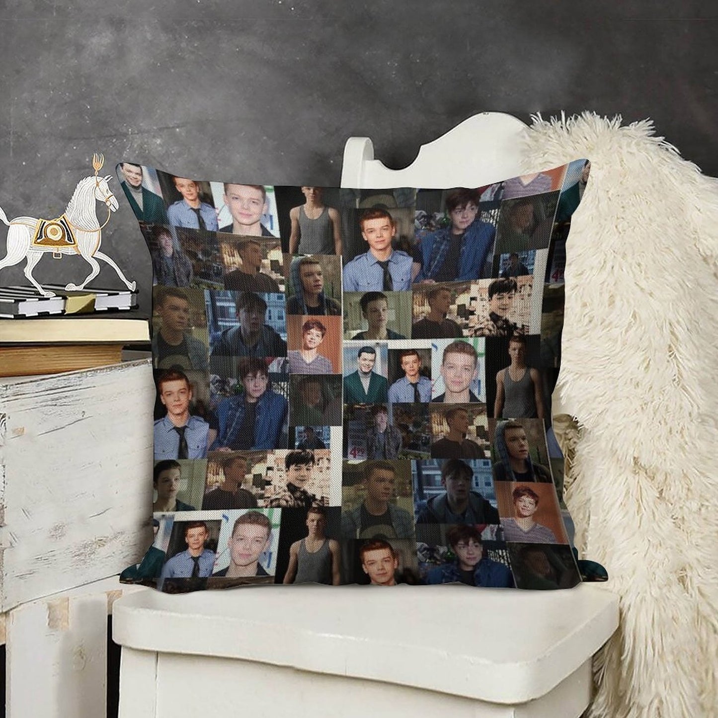 Cameron Monaghan Linen Throw Pillow Cover